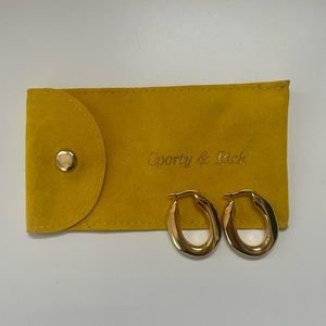 Sporty & Rich Gold Hoop Earrings